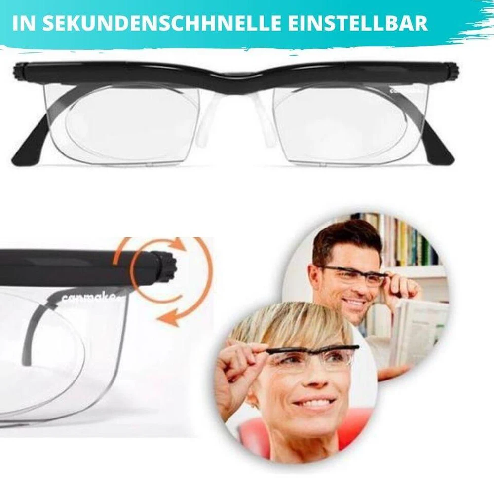 -6D To +3D Myopia Presbyopia Eyeglasses Variable Focus Distance Adjustable Strength Lens Eyewear Distance Focus Reading Glasses 4