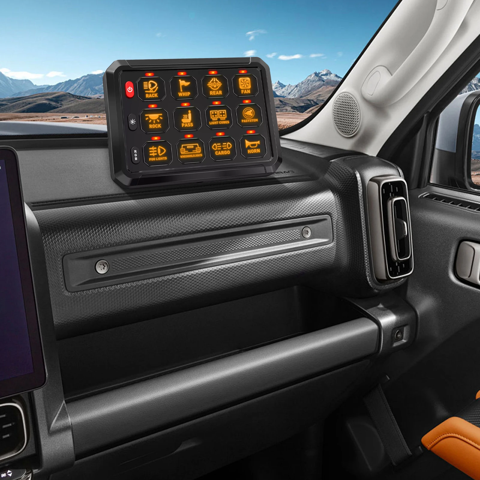 Electronic Relay System 12/24V Caravan Control Panels DIY Backlit Universal Circuit Control Panel for Car Truck Offroad RV Van