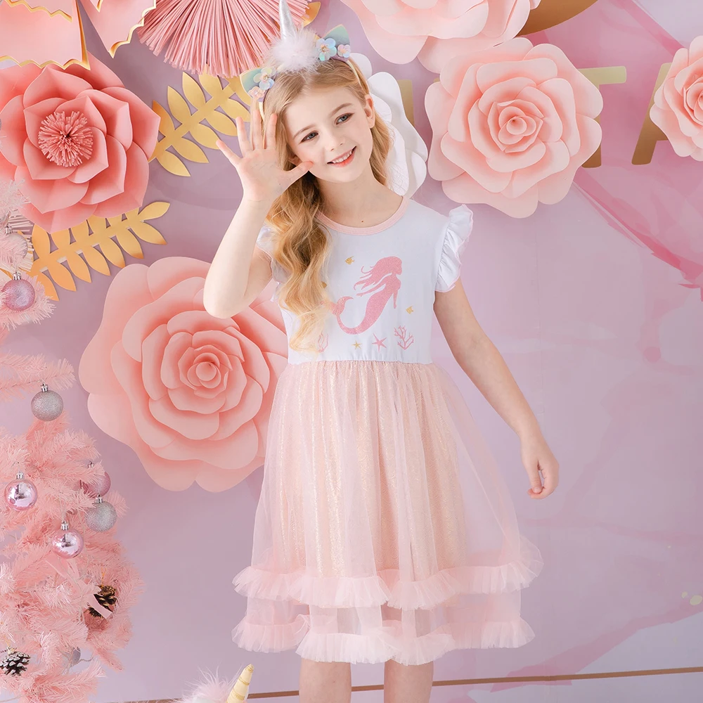 Girls unicorn dress toddlers summer sleeveless princess dresses girls dress princess costume