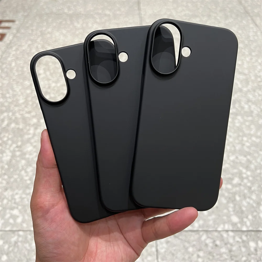 Coque de protection de luxe ultra fine en PC mat sans cadre pour iPhone 16 15 14 13 12 11 Pro Max Plus Mini Xs XR 7 8_voghion.com