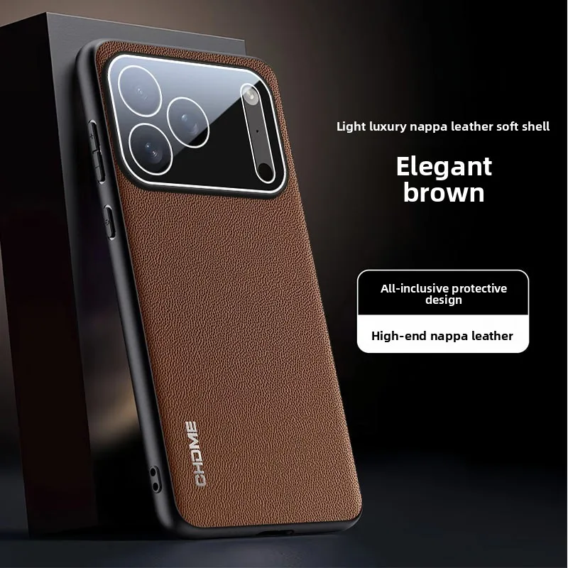 Luxury Silicone Leather Phone Case with Shockproof Camera Protection