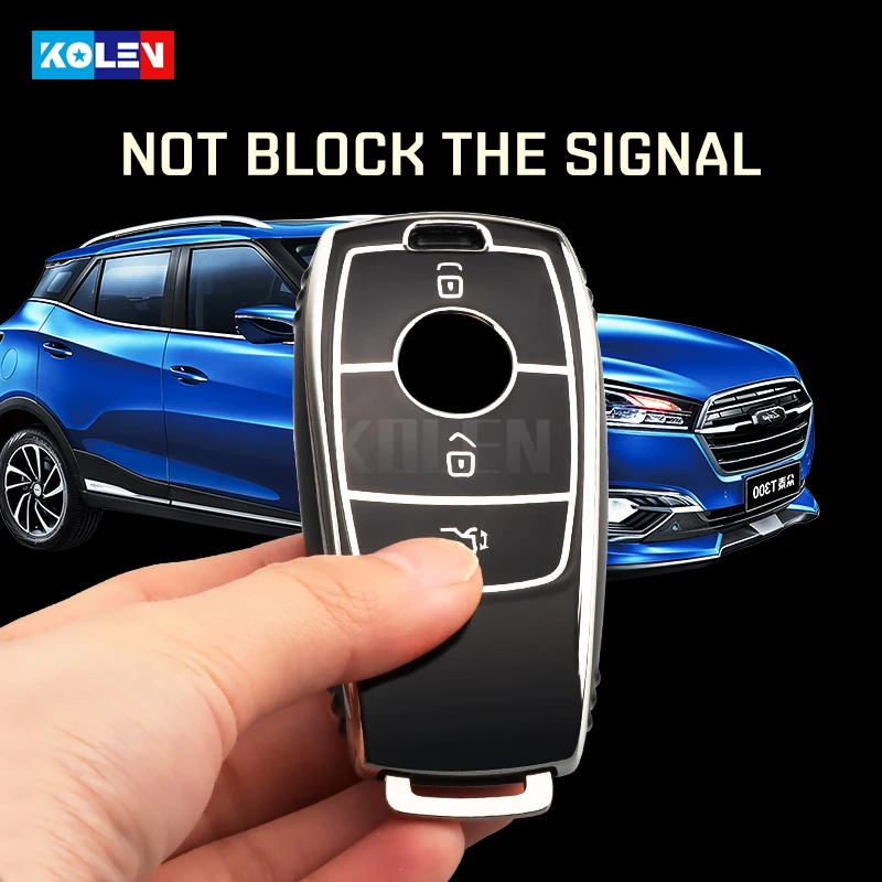 Soft TPU Car Remote Key Case Cover Shell For Mercedes Benz A C E S G Class GLC CLE CLA GLB GLS W177 W205 W213 W222 X167 AMG Fob key case key case cover car key shell remote control case cover
