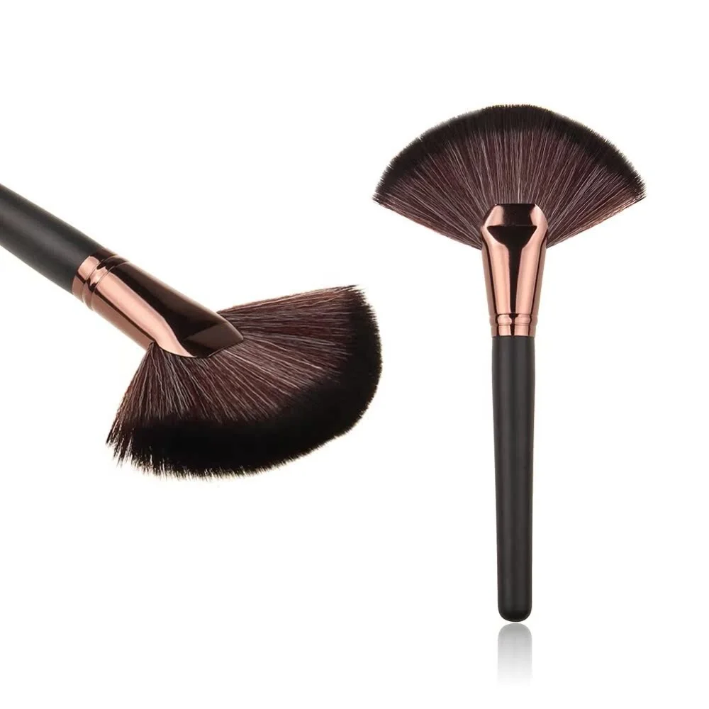 Makeup Powder Sector Brush Soft Hair Blusher Brush Cosmetics Eyeshadow Concealer Blush Women Professional Foundation Beauty Tool