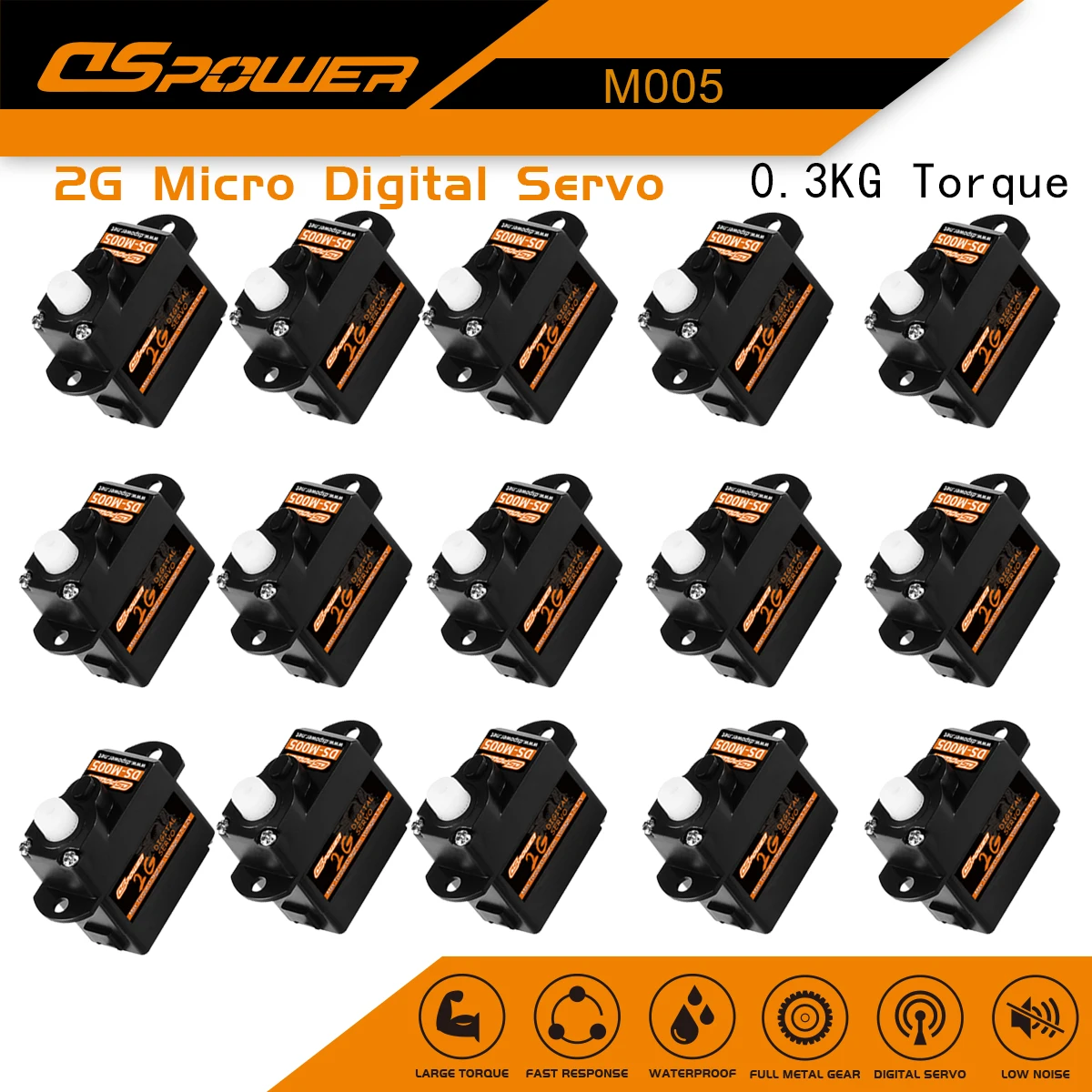 Dspower 1/5/10/20Pcs 2G Micro Servo Digitale Mini Servi Per F949S Rc Modello Di Auto Micro Servi Indoor Flight Airplane Models Servo