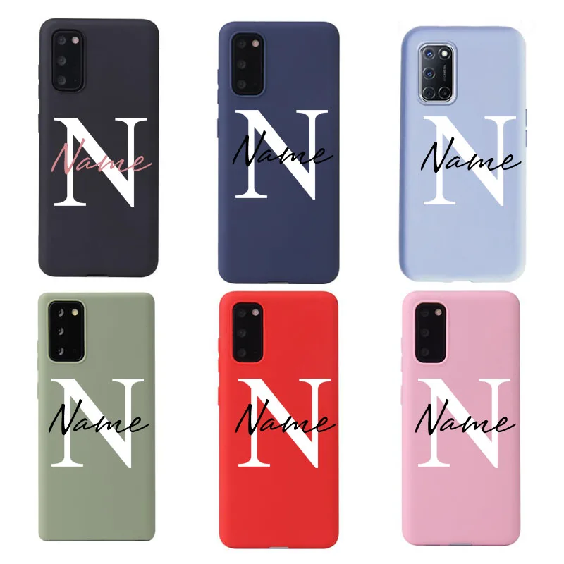 Custom Name DIY Candy Silicone Phone For Samsung galaxy A50 A30S A70 A71 A51 A21S A31 A12 A32 A42 A52 A72 S21 S20 FE | Мобильные