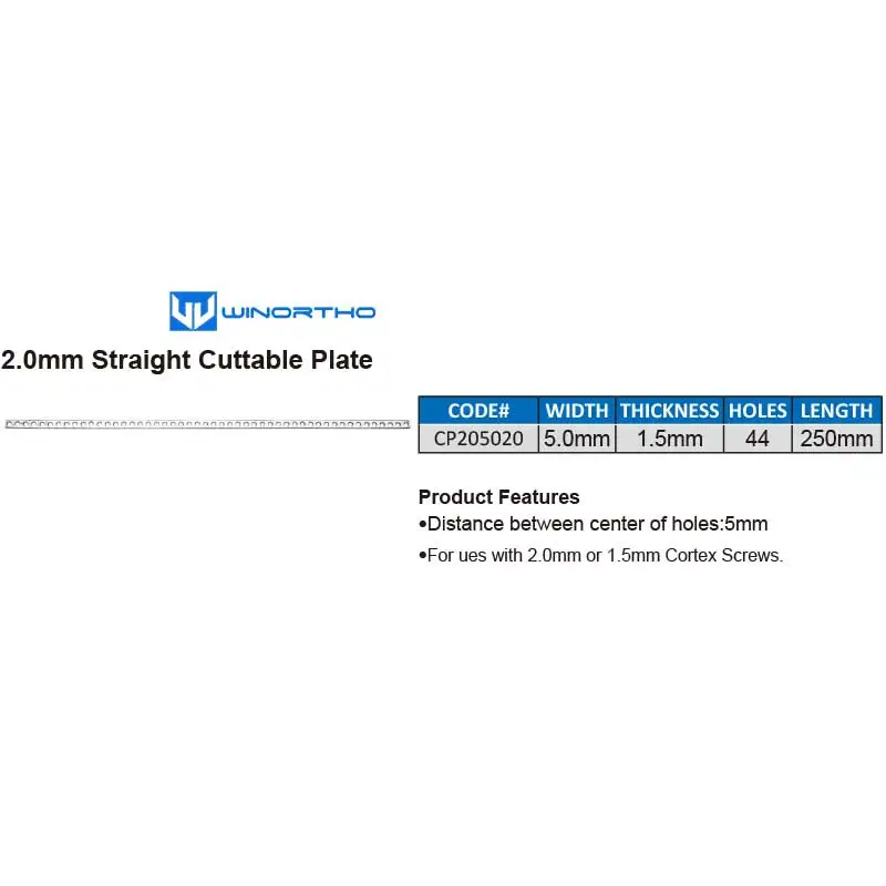 Orthopedic Instruments Veterinary Surgical Instruments AO reconstruction LC-DCP cuttable plates Veterinary Orthopedic Pet Animal Surgical Compression winortho tplo