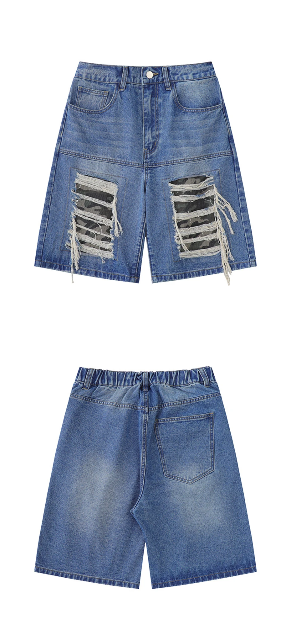 S4211cde653b54c1882a2d71299d64dbbz Retro Star Splicing Denim Shorts, Men Summer Harajuku Streetwear Jeans Shorts Fashion Casual Loose Blue Denim Shorts Unisex Mallzona