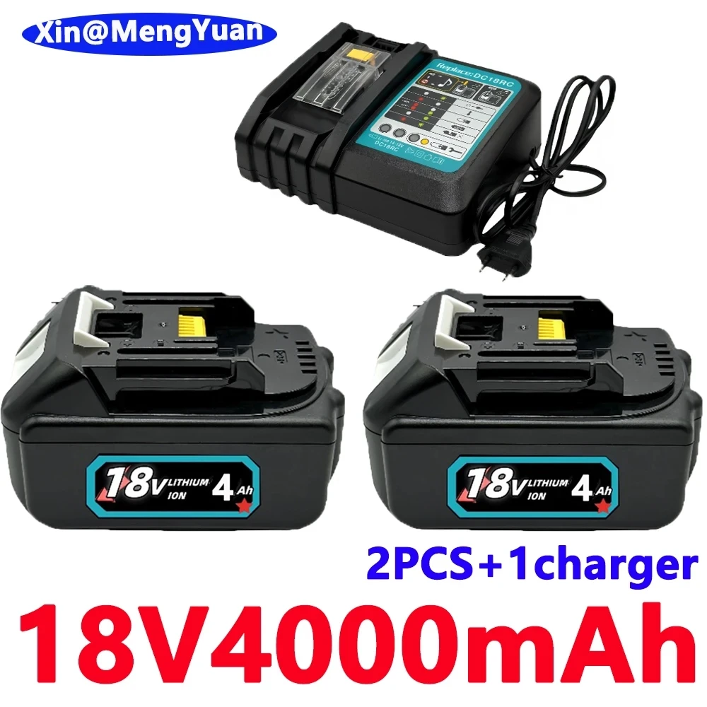 

Baterías de iones de litio recargables con cargador BL1860, 18V, 4000mAh para batería Makita 18V, 6Ah, BL1840, BL1850, BL1830, B
