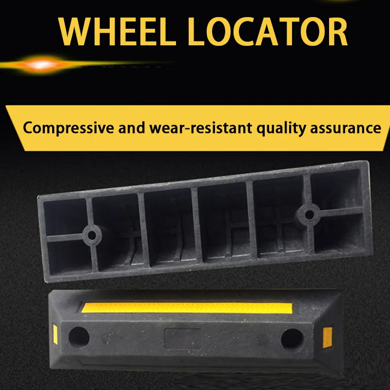 KOOJN One Line Rubber Plastic Locator Parking Lot Basement Parking Space Wheel Stopper Garage Solid Rubber Stop