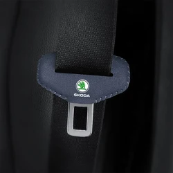 Premium Leather Car Seat Belt Buckle Protector Covers (Set of 2) (2pcs - blue)