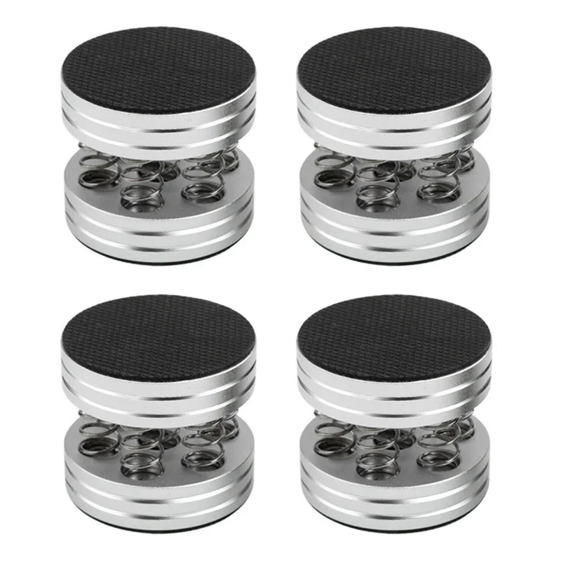 4 PCS HiFi Shock Spikes Aluminium Alloy Spring Damping Pad for Audio CD HiFi Amplifier Speaker Turntable Player