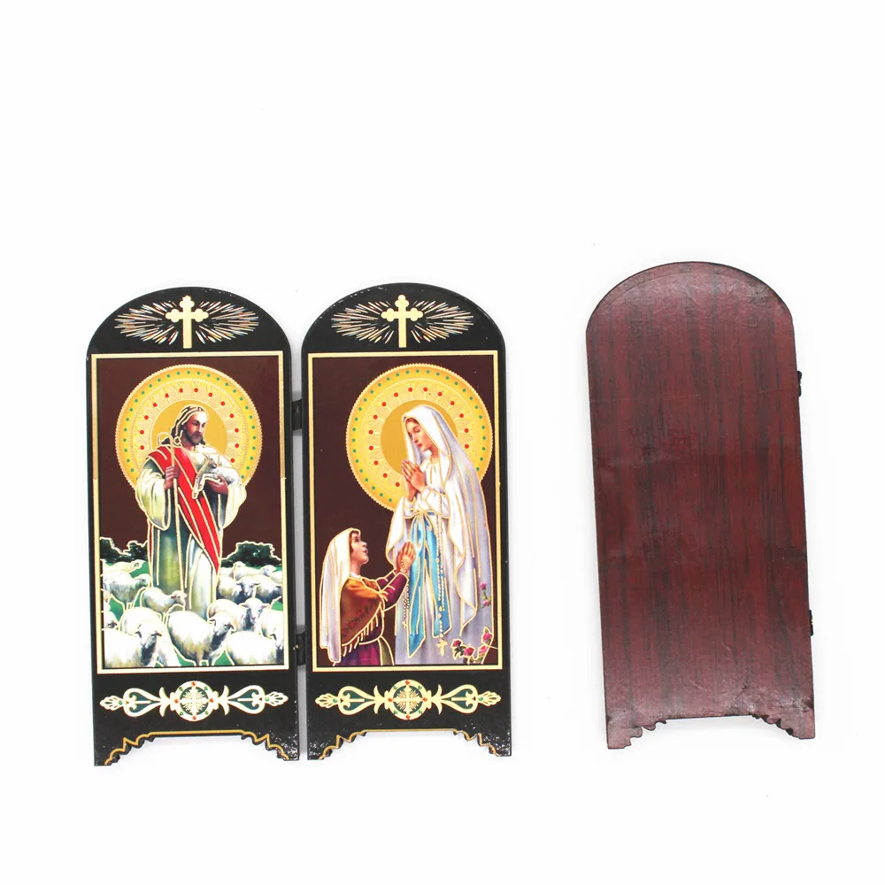Orthodox Icons Jesus Christ Catholic Virgin Mary Wood Iconostasis Church Utensils Chrimstas Religious Relics Crafts wood icon decoration,wood icon plaque