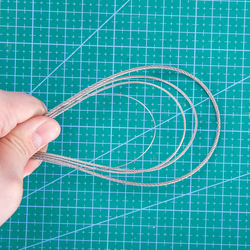 DIY 모델 만들기 견인 케이블 당기는 케이블 강철 케이블 탱크 전차 모델 변환 군사 장면 재료 길이 1M