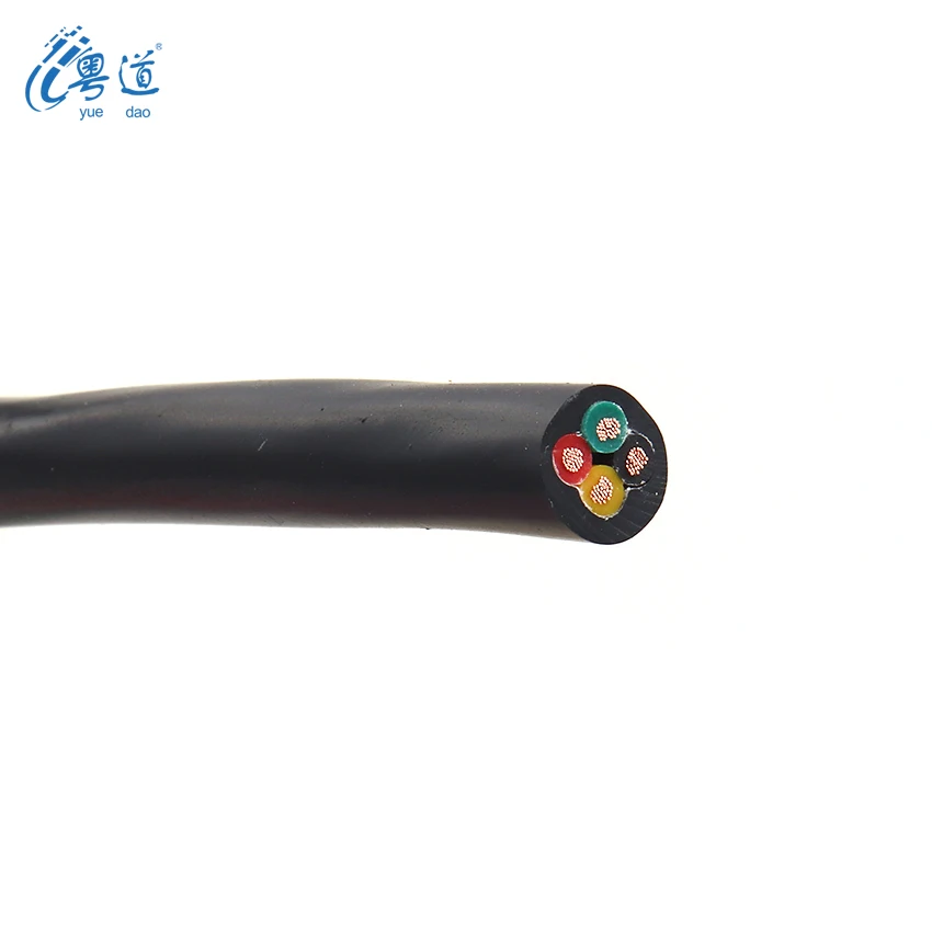 PVC 재킷 외장 PE 절연 구리 코어 베어 4 코어 4x1mm rvv 통신 전원 케이블용, 공장 가격