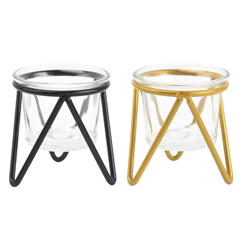 

Iron Candle Holder Metal Glass Cup Decoration for Wedding Holiday Party