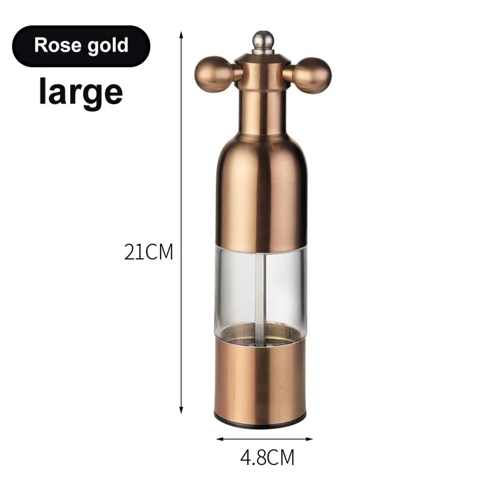 Description Picture 4 of itemCeramic Core Manual Salt and Pepper Mill, Sesame Spice Grinder, Stainless Steel Grinder, Home Kitchen Tools, BBQ Accessory