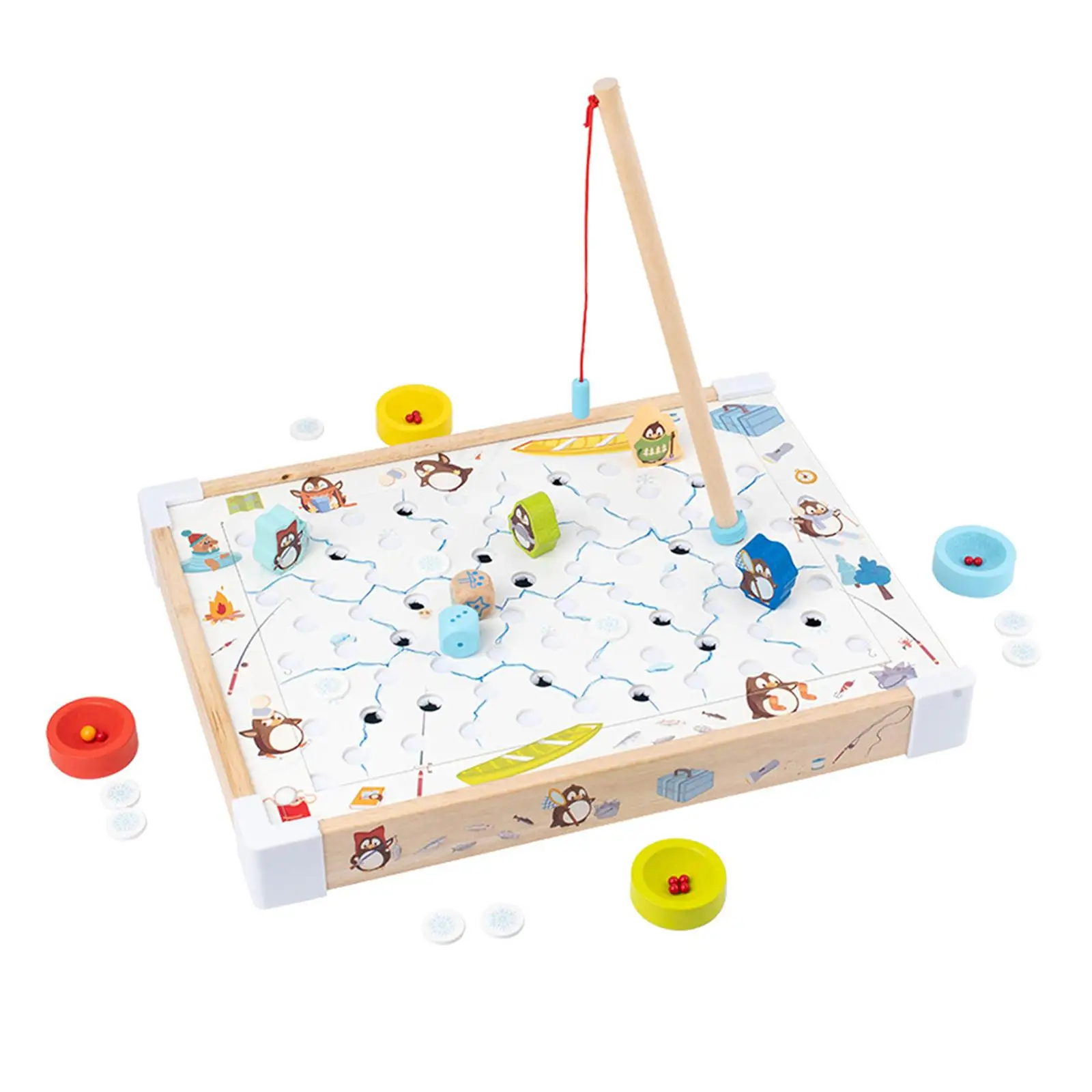 Fishing Toy Developmental Toy Novelty Teaching Aid Party Favors Fishing Game Toy for Children Toddlers Kids Boys Holiday Gifts