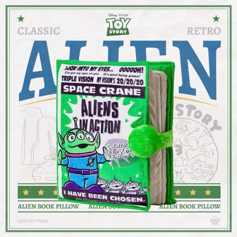 

Disney Genuine SUNDAY HOME Three-eyed Boy Book Pillow Plush Soft Stuffing Tide Play Hand Office Boy Anime Figure Child Gift