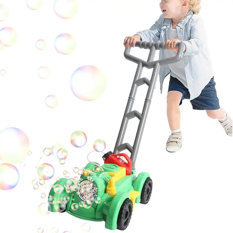 

Bubble Machine Automatic Lawn Mower Summer Outdoor Bubble Maker Toys With Light And Sound Baby Activity Walker toy For Kids