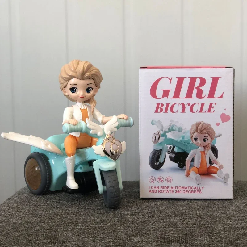 ディズニー アナと雪の女王 エルサ プリンセス 電動三輪車 回転投影 光