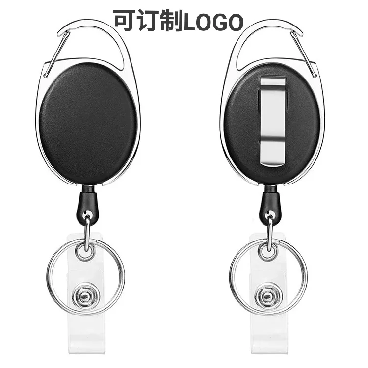 6ColorsRetractableKeyChainReelBadgeHolderFlyFishingZinger