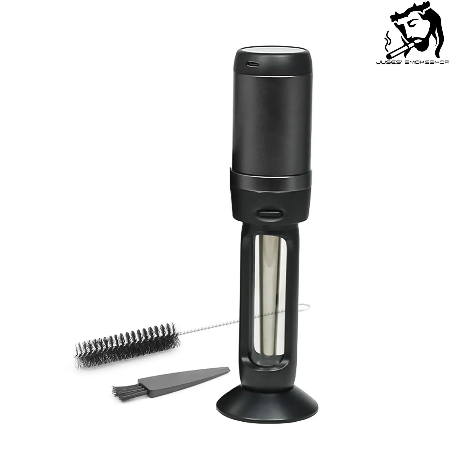 Juses' Electric Tobacco Grinder Kit 2 In1 Dry Herb Horn Tube