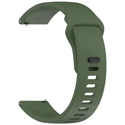 Silicone Replacement Watch Band for 22mm Straps - Versatile and Comfortable (Dark Green)