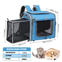Expandable Cat Backpack, Portable Outdoor Pet Bag, Small Animal Travel Carrier, Bike & Car Mountable Pet Bag 2