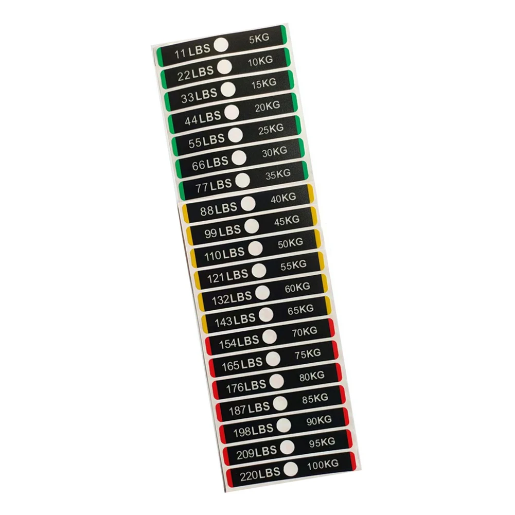 Fitness Equipment Gym Accessories Weight Stack Labels 11-220lbs Number Stickers PP Plastic Weight Plates Sticker Replacement 3