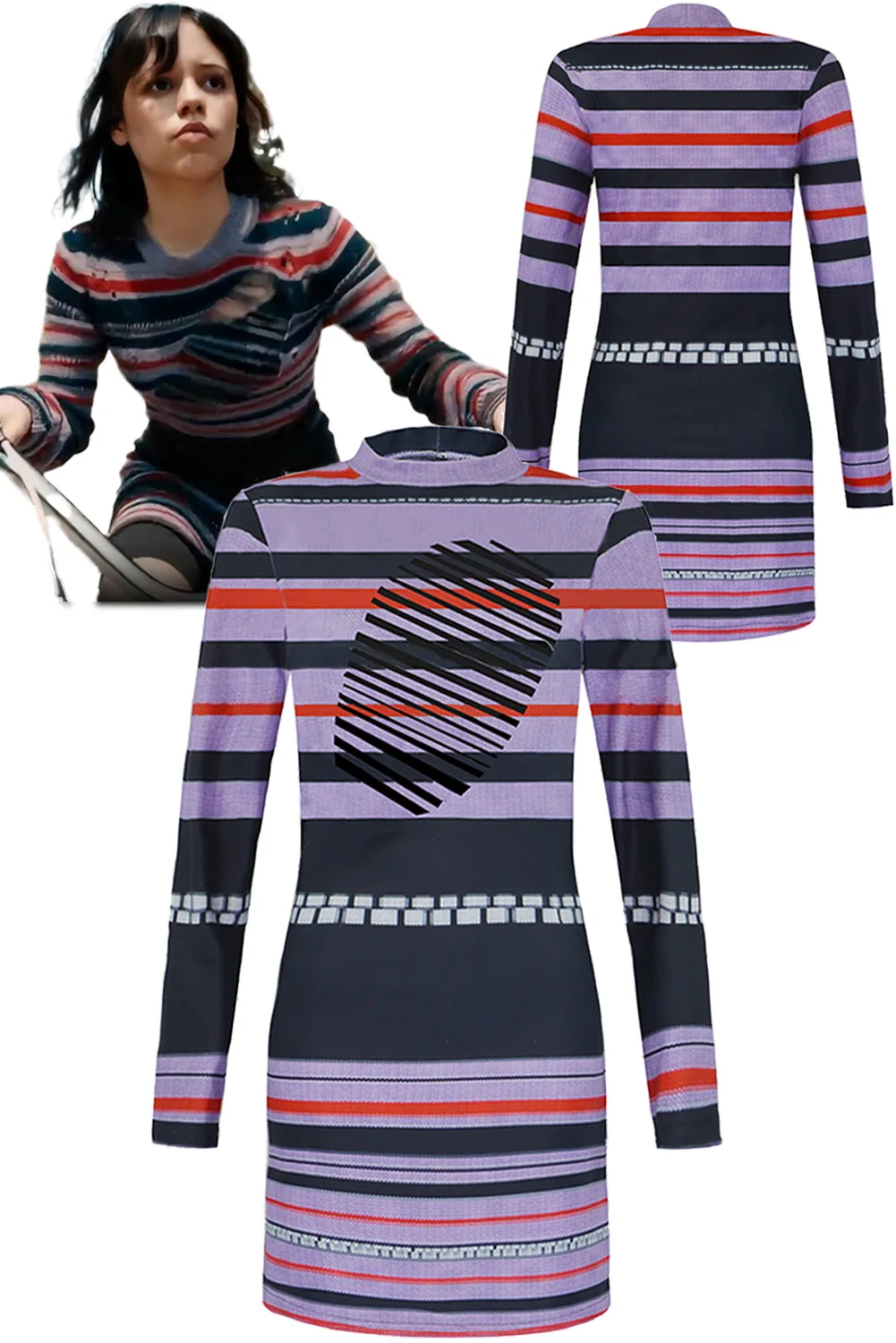 

Костюм для косплея Астрид, Женский костюм в полоску с юбкой в стиле жука, ролевых игр, для Хэллоуина и карнавала