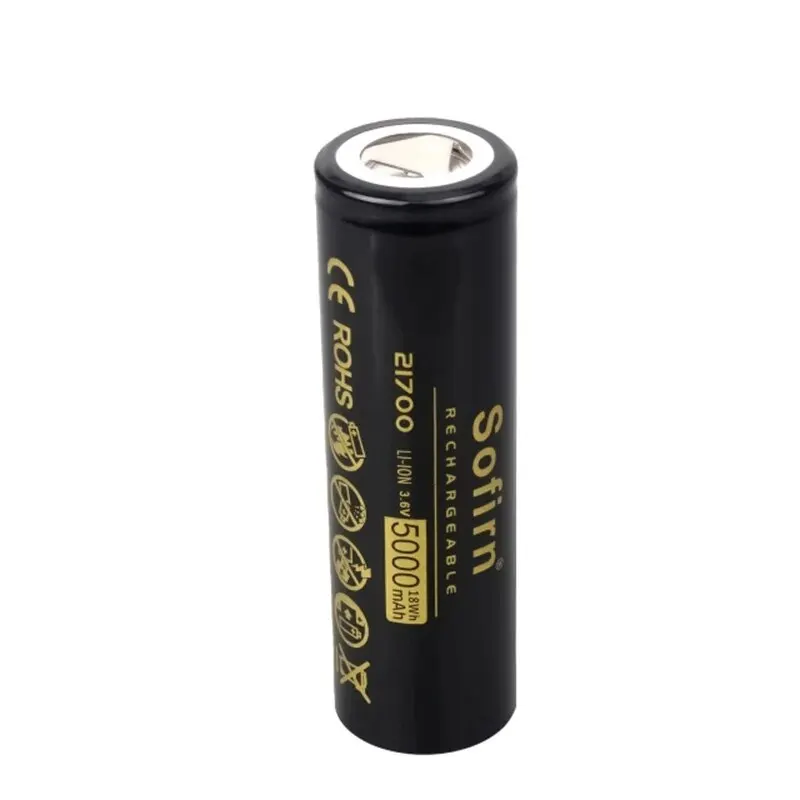 Sofirn ÷  21700, 5000mAh, 3.7V, 48A, 10C  HD , Ƭ  뷮