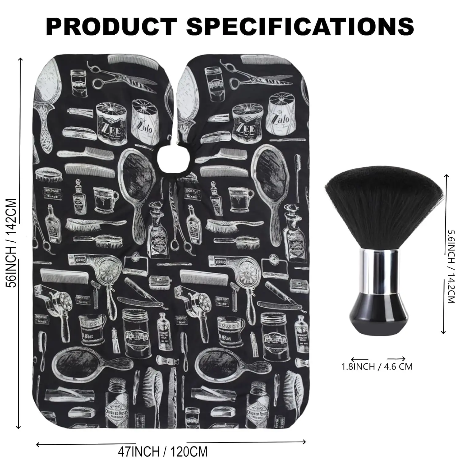 미용 가운 패턴 커팅 헤어 방수 천 살롱 바버 케이프 전문 헤어 스타일리스트 레트로 앞치마 이발 케이프