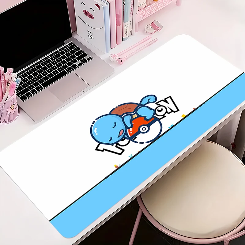 New Mouse Pad Larger P-pokemon Squirtle XXL 90x40 Speed Mini Pc Computer Keyboard Pads Desk Mat Gaming Accessories Home Mousepad 4