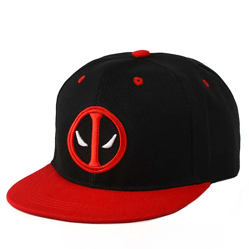 Adult Deadpool Hat Baseball Cap Cosplay Film Character Hip Hop Adjustable Duckbill Hats Flat Brim Sunshade Outdoor Unisex Caps 2