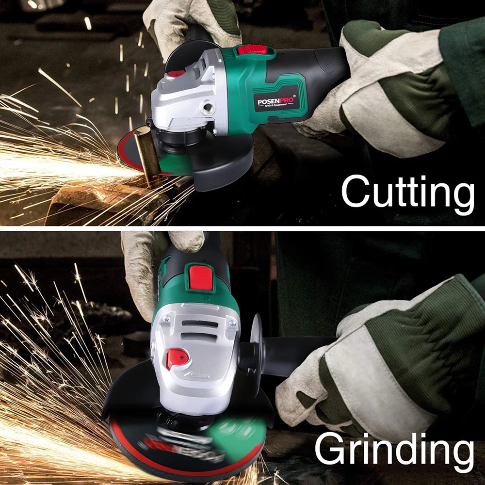 Electric Brushless Angle Grinder Cordless Grinder 20V Battery Grinder Cordless Cutting Grindering Metal POSENPRO 2