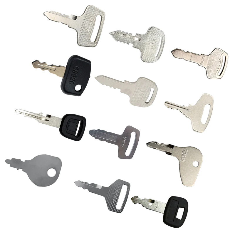 12PC Ignition Key Set Compatible with Kubota Tractor Mower Construction Heavy Equipment