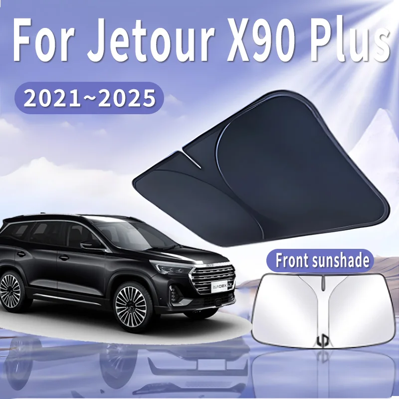 Car Sunshade Windshield Sunshade Windshield Sun Shade Car Sun Visor For Jetour X90 Plus Front Windshield Sunshade Heat Insulation Summer Cooling