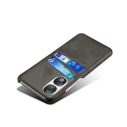Premium PU Leather Credit Card Case and Protective Cover - Honor 90 (Black)
