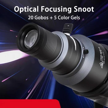 Conical Optical Snoot Photo Studio Accessory for LED Light Flash Strobe Light with Lens Bowens