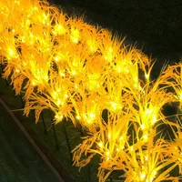 Lumière montée au sol en forme d'oreille de blé à énergie solaire à 7 têtes, adaptée à la cour, au jardin, à la pelouse, à l'extérieur, au Camping, à la décoration de fête, 1 pièce 2