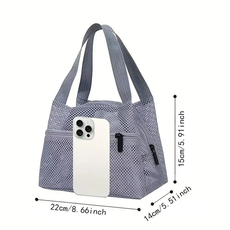 Portable Mesh Beach Bag Multifunctional Clear Shower Cosmetic Bag Storage Pouch Toiletries Organizer Travel Wash Bag Gym