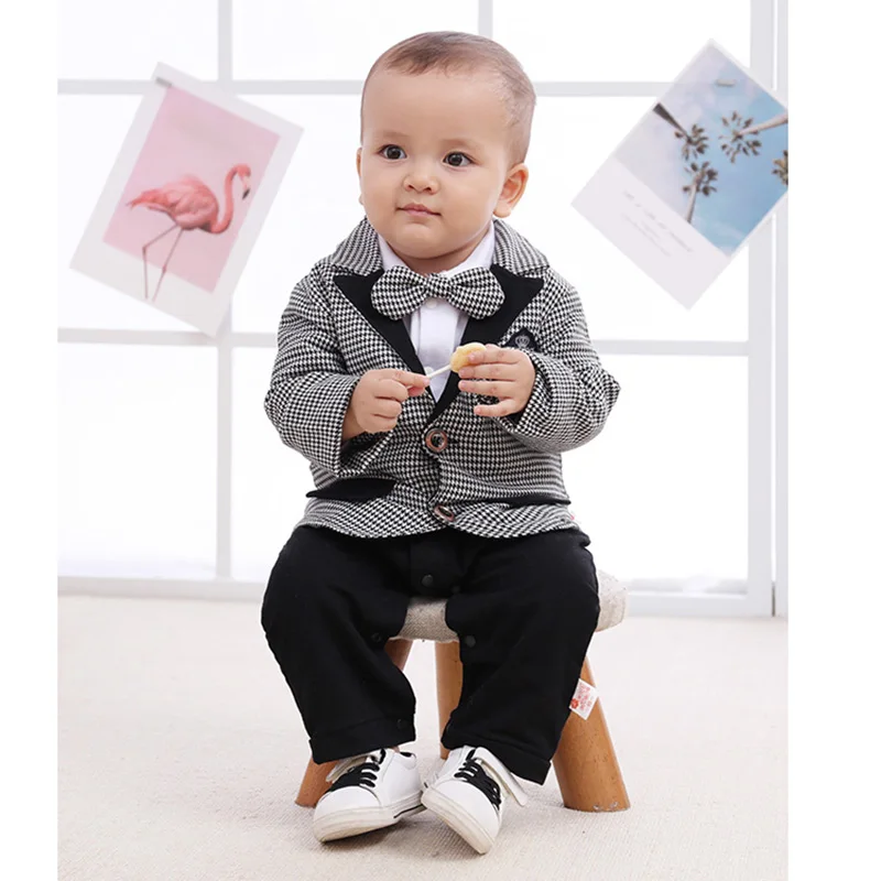 Baby Boy Outfit Baby Boy Gentleman Suit With Bow Tie And Suspender