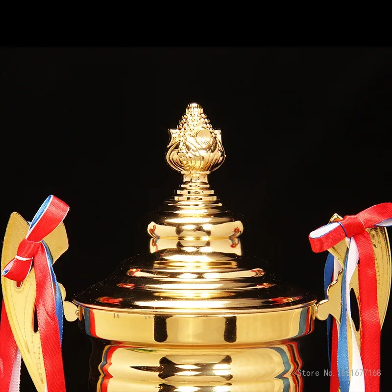 Customized Sports Champions Metal Trophy Contest Commercial Covered Souvenir Cup Big Universal Trophy Home Decoration Awards 1Pc