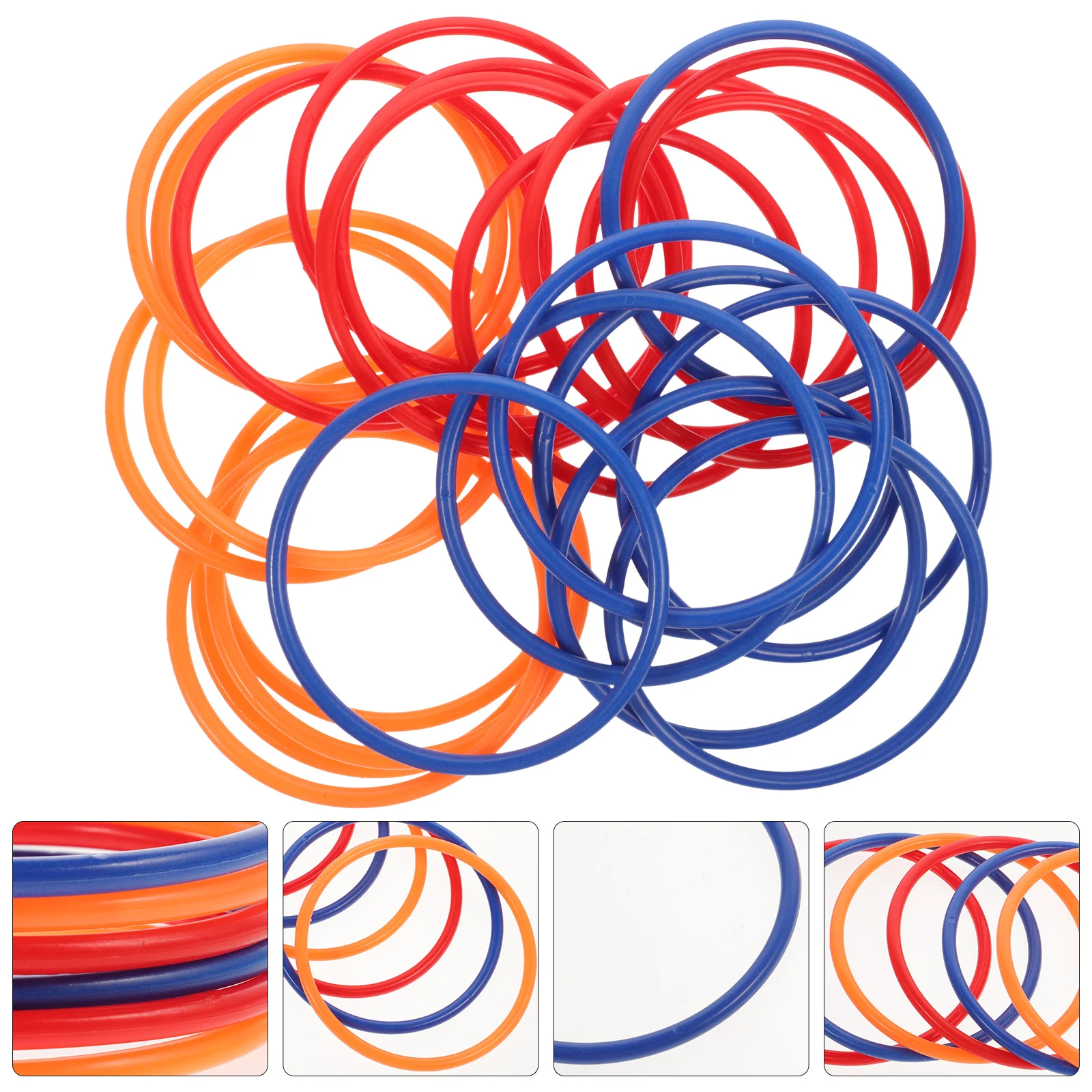 

24 Pcs Interesting Toss Rings Colorful Ring Toys Creative Plastic Rings