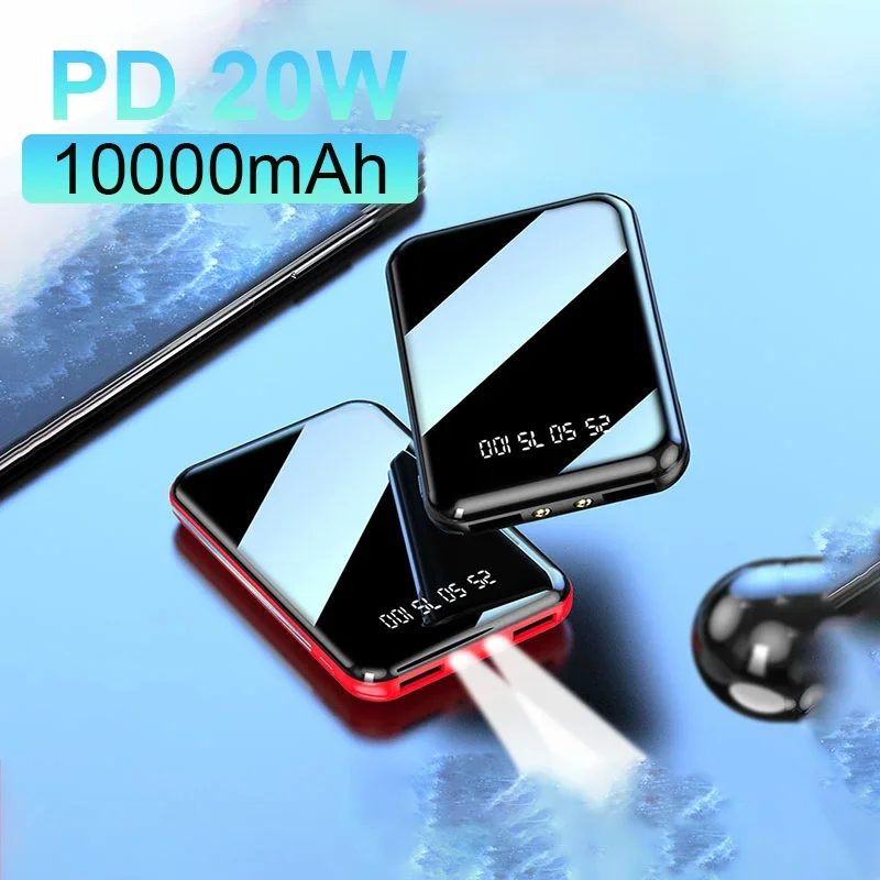 20W Power Bank 10000Mah Usb Battery Pack Caricabatterie Portatile Batteria Esterna Mobile Powerbank Ricarica Rapida Per Iphone Xiaomi