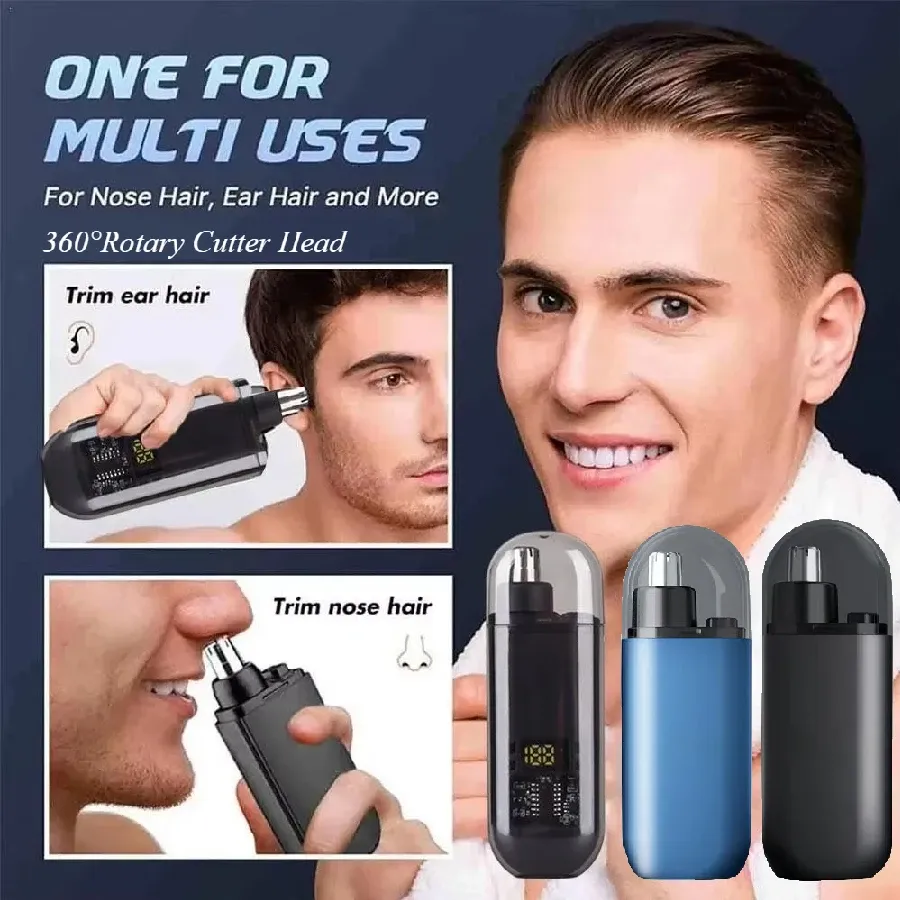 2 in 1 Electric Nose Hair Trimmer Clipper Rechargeable Multi-kinetic Shaving Unisex Automatic Washable Personal Care Appliances