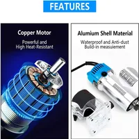 Woodworking Electric Trimmer 30000RPM Wood Milling Engraving Slotting Trimming Machine Hand Carving Router  for 1/4 Inch 6.35mm 2
