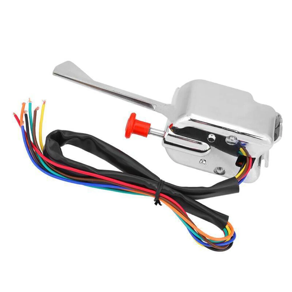 

1x 12V Universal Turn Signal Switch +Flasher +Mounting Clamp For Ford For GMC Street Hot Rod White Interior Replacement Parts