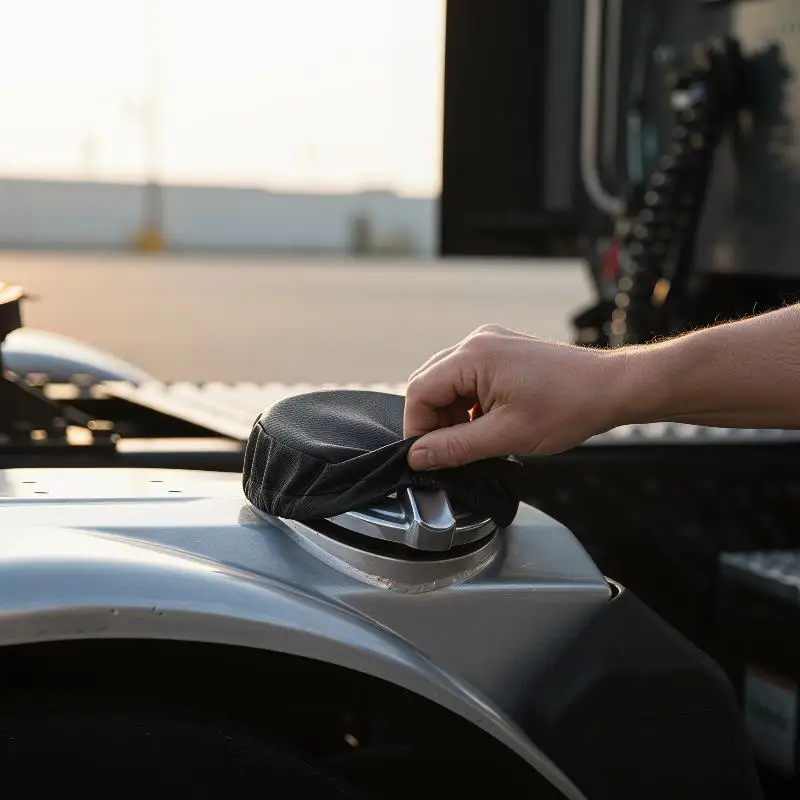 Tappo del serbatoio del carburante per camion, di grandi dimensioni, antipolvere e impermeabile, adatto per camion e escavatori per attrezzature pesanti, universale - immagine 6