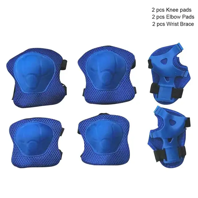 6Pcs/set Protective Gear Set Kids Skating Knee Pads Elbow Pad Wrist Hand Protector Child Cycling Safety Protective Guards 4